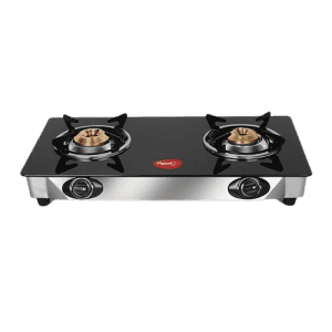 Pigeon Ayush Glasstop 2 Burner Gas Stove | Black | 14401