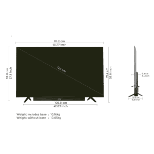 Vu Vibe Series QLED Google TV | 126 cm (50 inch) | Black | 50VIBE24