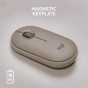 Logitech Pebble Wireless Mouse | Bluetooth | 2.4 GHz | Sand