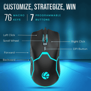 Lapcare Champ Razor Gaming RBG Mouse | 3600dpi | LGM-204
