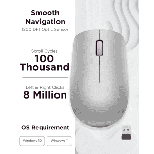 Lenovo 530 Wireless Mouse | 2.4 GHz Wireless | 1200 DPI | Grey