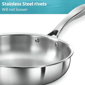 Hawkins Pro Triply Stainless Steel Fry Pan | 22 cm with Lid | Silver