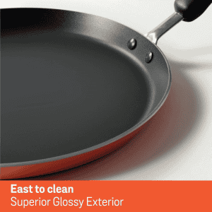 Meyer Non Stick Aluminium Dosa Tawa | 28cm | Orange | 01822-T001