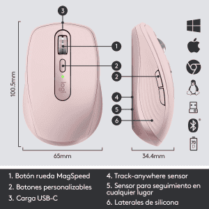 Logitech MX Anywhere 3 Wireless Laser Mouse | Rose