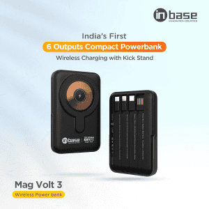 Inbase Mag Voltt 03 All in One Wireless Power Bank | 10000 mAh | 22.5W | Black