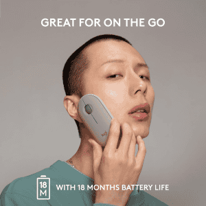 Logitech Pebble Wireless Mouse | Bluetooth | 2.4 GHz | Sand