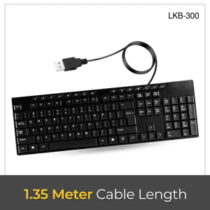 Lapcare Alfa Wired USB Keyboard 1 | Black | LKB-300