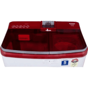 Panasonic Semi Automatic Top Load Washing Machine | 8.5 kg | Red & White | NA W85B5RRB