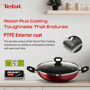 Tefal Simply Chef Kadhai | 24 cm | Red | 2100096340