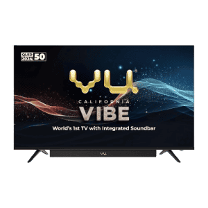 Vu Vibe Series QLED Google TV | 126 cm (50 inch) | Black | 50VIBE24