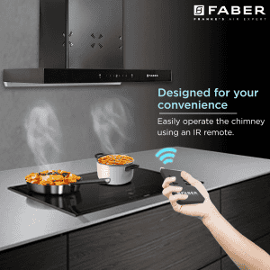 Faber Hood Cygnus | 1400m3/hr | Ducted Auto Clean Wall Mounted Chimney with Odor Sensor | Black | 3D 75 IN HC SC FL BK