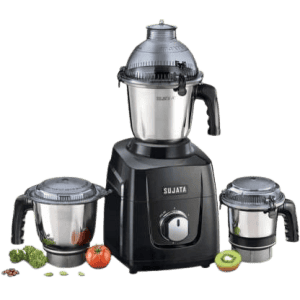 Sujata Mixer Grinder | 1000 W |  3 Jars | Black | MG02