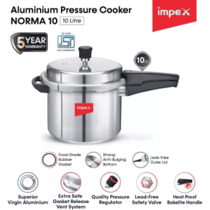 Impex Norma  Pressure Cooker | 10 L  | Aluminium