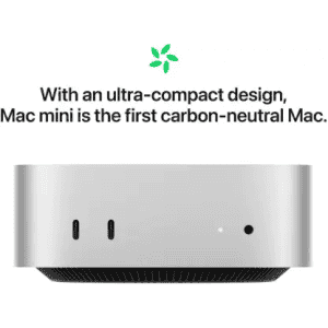 Apple Mini Tower | M4 Chip | 16 GB | 256 GB SSD | 10 core GPU Graphics | macOS Sequoia | MU9D3HN/A