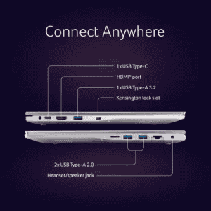Acer Aspire Lite AL15-52H Thin and Light Laptop | AL15-52H | 12 GB | 512 GB SSD | Pure Silver | UN.347SI.007