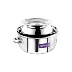 BlueBerry' s Stainless Steel Thermal Rice Cooker | 1.5 Kg |  Choodarapetty with Stainless Steel Pot | Silver