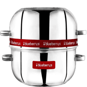 BlueBerry's 1 Kg Stainless Steel Thermal Rice Cooker | Choodarapetty with Pot | Silver