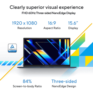 Asus Vivobook 15 Laptop | Intel Core i3 | 12th Gen 1215U | 16 GB | 512 GB SSD | Quiet Blue | X1504ZA-NJ341WS