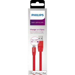 Philips Apple Lightning Cable | Red | DLC2508C