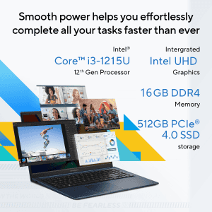 Asus Vivobook 15 Laptop | Intel Core i3 | 12th Gen 1215U | 16 GB | 512 GB SSD | Quiet Blue | X1504ZA-NJ341WS