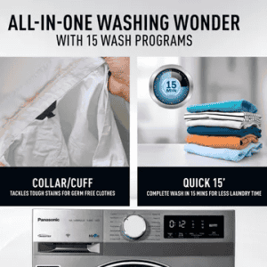 Panasonic WiFi Fully Automatic Front Load Washing Machine | 9 kg | 5 Star | Dark Silver | NA-149MR2L01