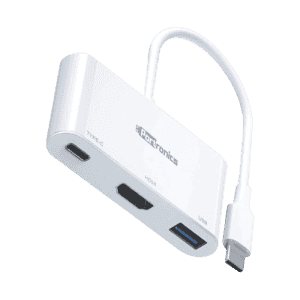 Portronics C Konnect | USB 3.0 | USB C PD Charge | HDMI Port | Type C Plug | White | POR 1041