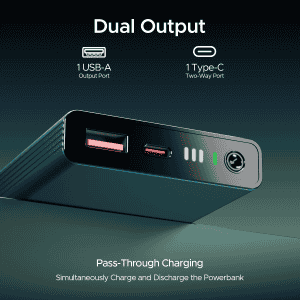 boAt Energyshroom PB300 Pro Power Bank | 10000mAh | Steel Blue
