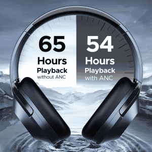 Boat Nirvanaa Headset | Hybrid Active Noise Cancellation | 65H Playback | Bold Blue | 751ANC T