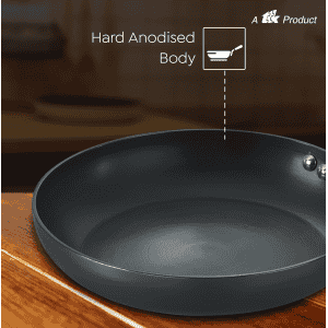 Prestige Aluminium Hard Anodised Fry Pan | 240 mm | Black | 30602
