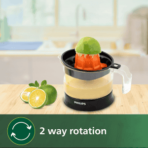 Philips Citrus Press Juicer | 25 W | Transparent & Black