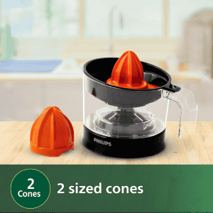 Philips Citrus Press Juicer | 25 W | Transparent & Black