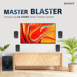 Sony SA-D40M2 Home Theatre | 4.1ch | 100W Power Output and Powerful Subwoofer | Black