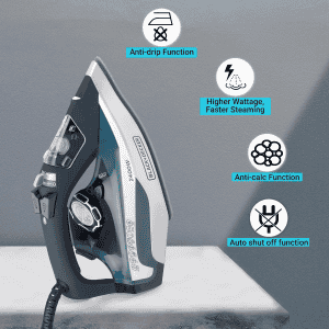Black & Decker Steam Iron | 2400 W | Blue | BXIR2401IN