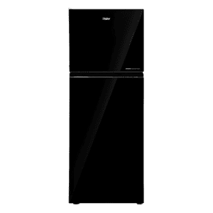 Haier 328L Top Mount Refrigerator | 2 Star | Frost Free | Black Glass Finish | HRF-3782PKG-P