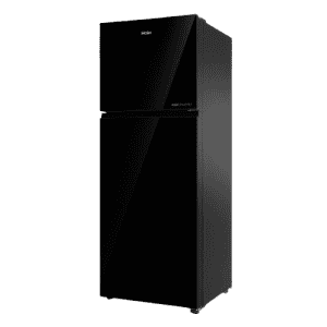 Haier 328L Top Mount Refrigerator | 2 Star | Frost Free | Black Glass Finish | HRF-3782PKG-P