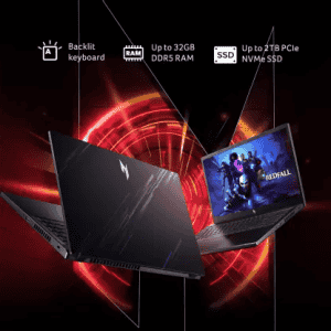 Acer Nitro V Gaming Laptop | Intel Core i7 13th Gen 13620H | 16 GB | 1 TB SSD | 6 GB Graphics | NVIDIA GeForce RTX 4050 | Obsidian Black | NH.QN8SI.008