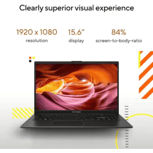 Asus Vivobook GO 15 | AMD Ryzen 5 Quad Core 7520U | 16 GB | 512 GB SSD | 39.62 (15.6 Inch) | Black | E1504FA-NJ549WS