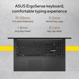 Asus Vivobook GO 15 | AMD Ryzen 5 Quad Core 7520U | 16 GB | 512 GB SSD | 39.62 (15.6 Inch) | Black | E1504FA-NJ549WS