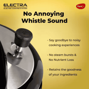 Pigeon Electra Electric Pressure Cooker | 3 L | Silver