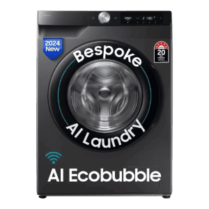 Samsung Fully Automatic Front Load Washing Machine with AI | 12 Kg | 5 Star | WiFi | DIT Motor | Refined Inox | WW12DG6B24AXTL