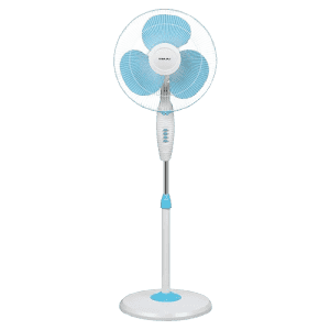 Bajaj Esteem Pedestal Fan | 400 mm | Icy Blue & White