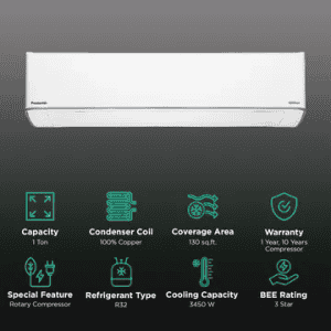 Panasonic EU 7 in 1 Convertible Inverter Split AC | 1 Ton | 3 Star | White | CS/CU-EU12BKY3F