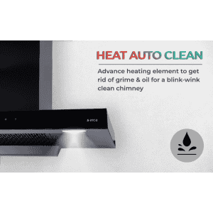 Elica  FL 900 SPT HAC MS NERO Auto Clean Wall Mounted Chimney | Black