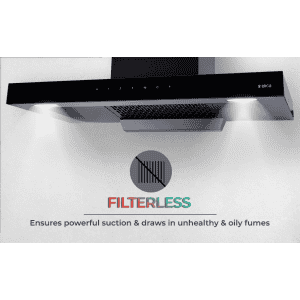 Elica  FL 900 SPT HAC MS NERO Auto Clean Wall Mounted Chimney | Black