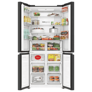 Haier Frost Free French Door Convertible Refrigerator | 520 L | Black Glass | HRB-600KGU1