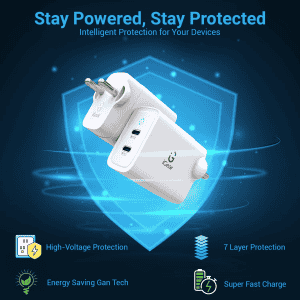 iGear Wall Charger | 47 W GaN | 3 A | White