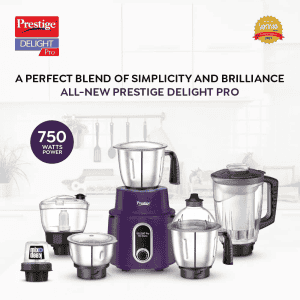 Prestige Delight Pro 6 Jar Mixer Grinder | 750 Watts | 6 Super Efficient Blades | 42532