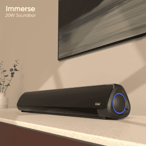 iGear immerse Bluetooth soundbar |  20 W | 2.0 Channel | Inbuilt SubWoofer | Black