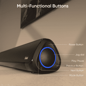 iGear immerse Bluetooth soundbar |  20 W | 2.0 Channel | Inbuilt SubWoofer | Black