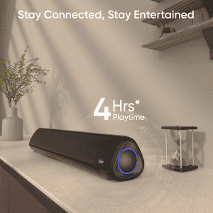 iGear immerse Bluetooth soundbar |  20 W | 2.0 Channel | Inbuilt SubWoofer | Black